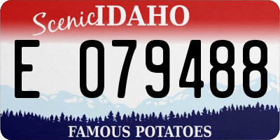 ID license plate E079488