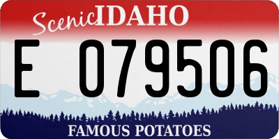 ID license plate E079506