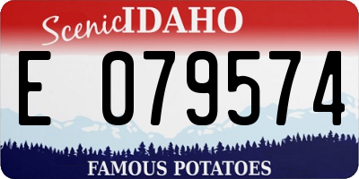ID license plate E079574
