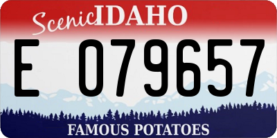 ID license plate E079657