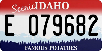 ID license plate E079682