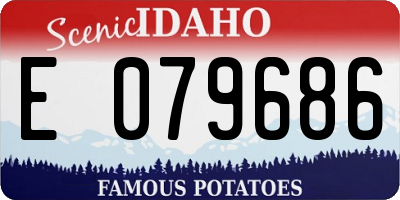 ID license plate E079686