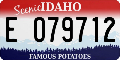 ID license plate E079712