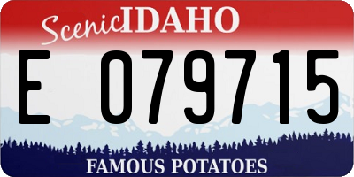 ID license plate E079715