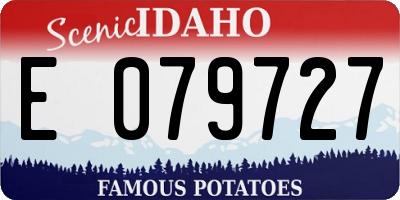 ID license plate E079727