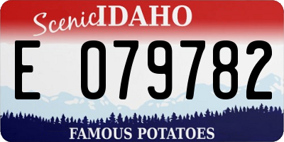 ID license plate E079782