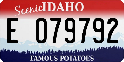 ID license plate E079792