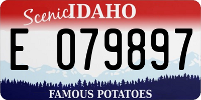 ID license plate E079897