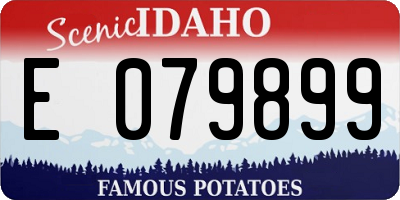 ID license plate E079899