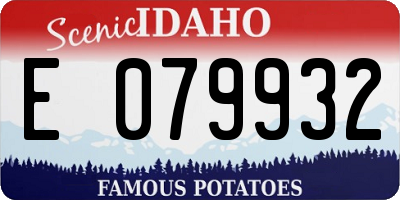 ID license plate E079932