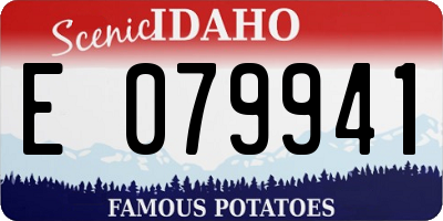 ID license plate E079941