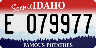 ID license plate E079977