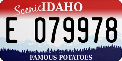 ID license plate E079978