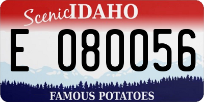 ID license plate E080056