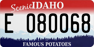 ID license plate E080068