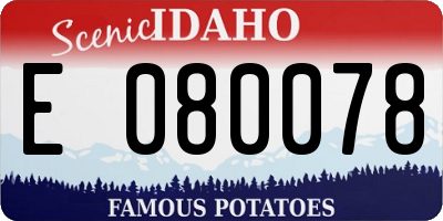 ID license plate E080078