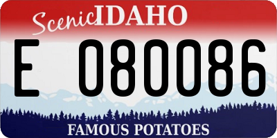 ID license plate E080086