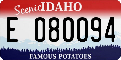 ID license plate E080094