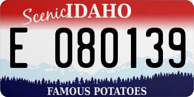 ID license plate E080139