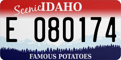 ID license plate E080174