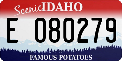 ID license plate E080279