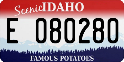 ID license plate E080280