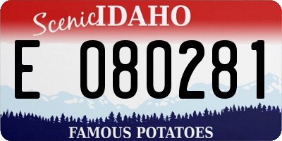 ID license plate E080281