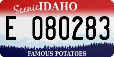 ID license plate E080283