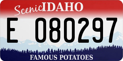 ID license plate E080297