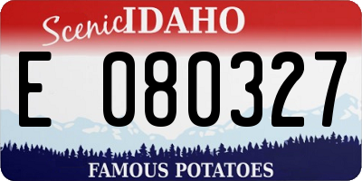 ID license plate E080327