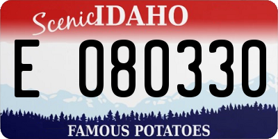 ID license plate E080330