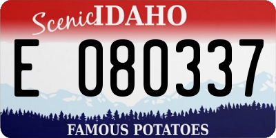 ID license plate E080337