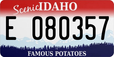 ID license plate E080357