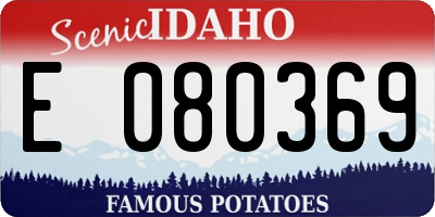 ID license plate E080369