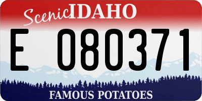ID license plate E080371