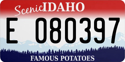 ID license plate E080397
