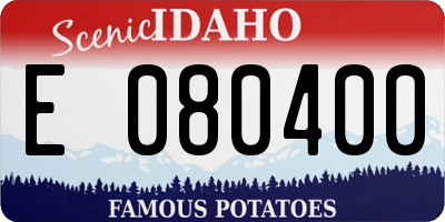 ID license plate E080400
