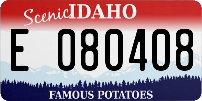 ID license plate E080408