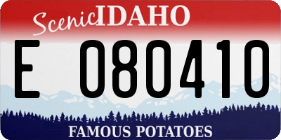 ID license plate E080410