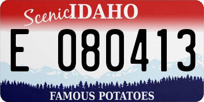 ID license plate E080413