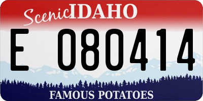 ID license plate E080414