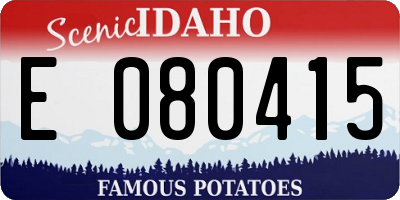 ID license plate E080415