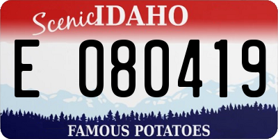 ID license plate E080419