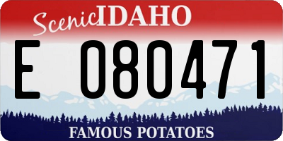 ID license plate E080471