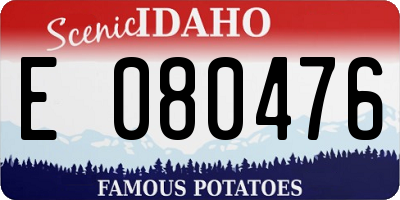 ID license plate E080476