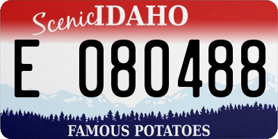 ID license plate E080488