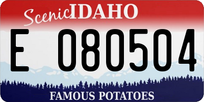 ID license plate E080504