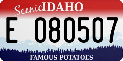 ID license plate E080507