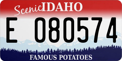 ID license plate E080574