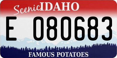 ID license plate E080683